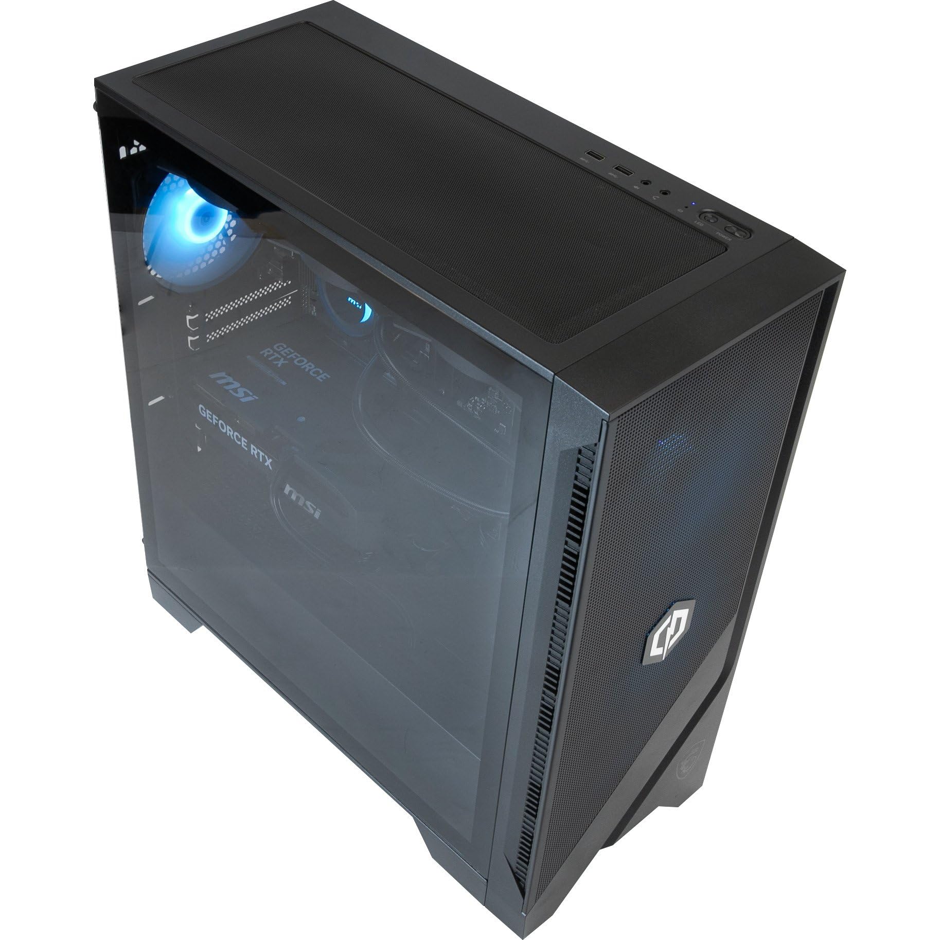 CyberpowerPC x MSI PBM Gaming PC - Intel Core i7 12700KF, Nvidia RTX 5070, 32GB RAM, 2TB NVMe SSD, 850W PSU, Wi-FI, Windows 11, Liquid Cooling, Mag Forge 320R Airflow