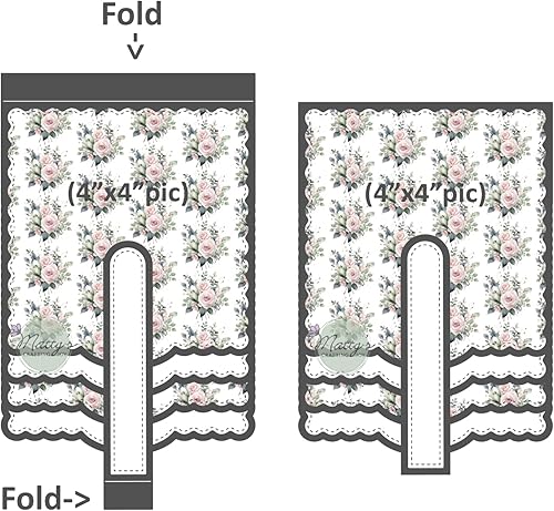 Miniatura 8 de Matty's Crafting Joy Juego de 5 troqueles rectangulares con solapa en cascada, troqueles de corte de metal para álbumes de recortes y diarios,