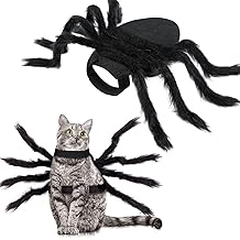 Halloween Spider Costume for Dog Cat, Halloween Pet Costume Halloween Decorations, Spider Decor Halloween Party Supply, Spider Cosplay Costumes with Adjustable Velcro for Small Medium Dogs and Cats