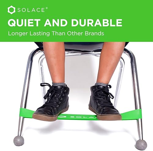 Miniatura 13 de KICK BANDS Bandas para sillas para niños con pies inquietos, paquete de 12 bandas para aliviar la ansiedad con TDAH para sillas y escritorios