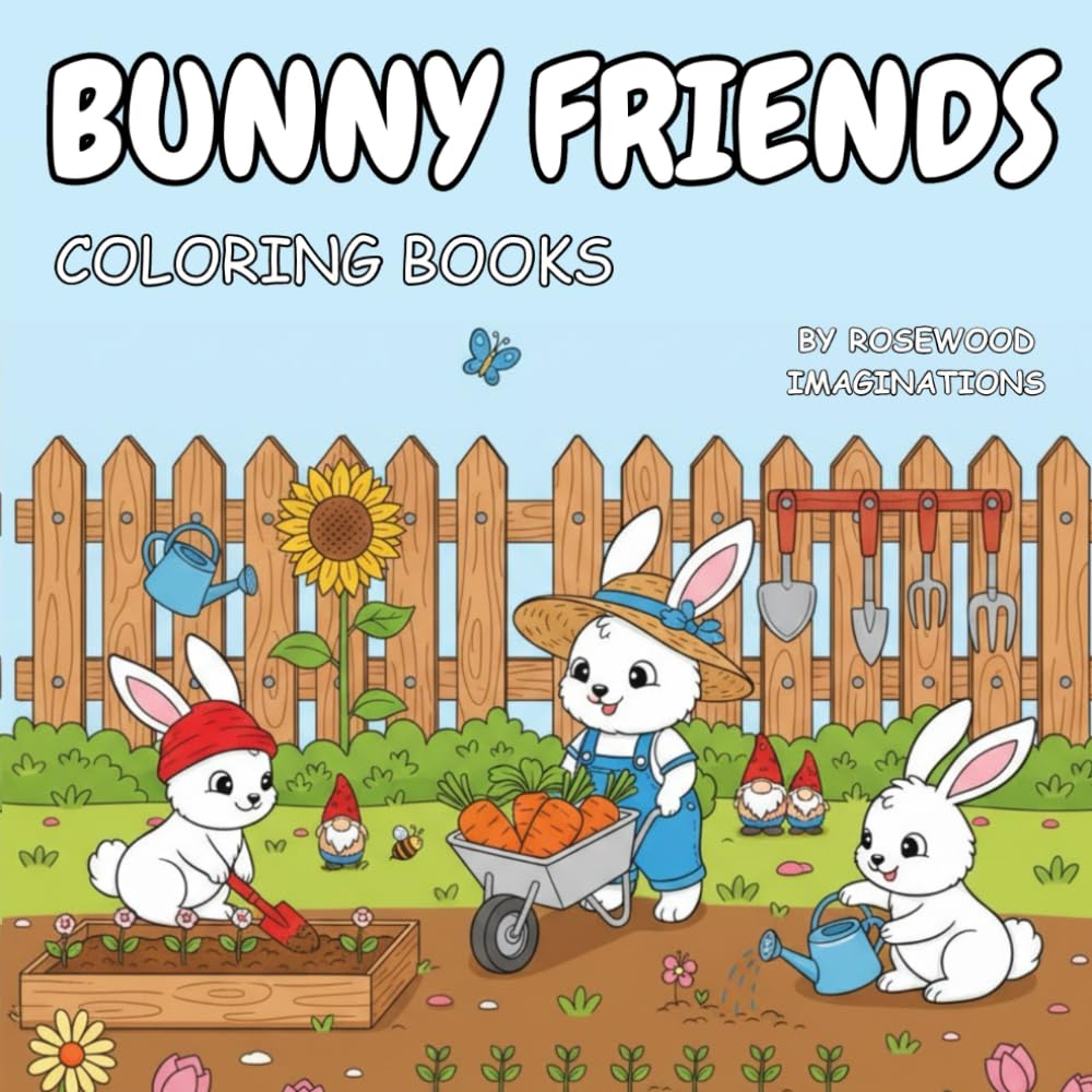 Bunny Friends: Cute Coloring Books
