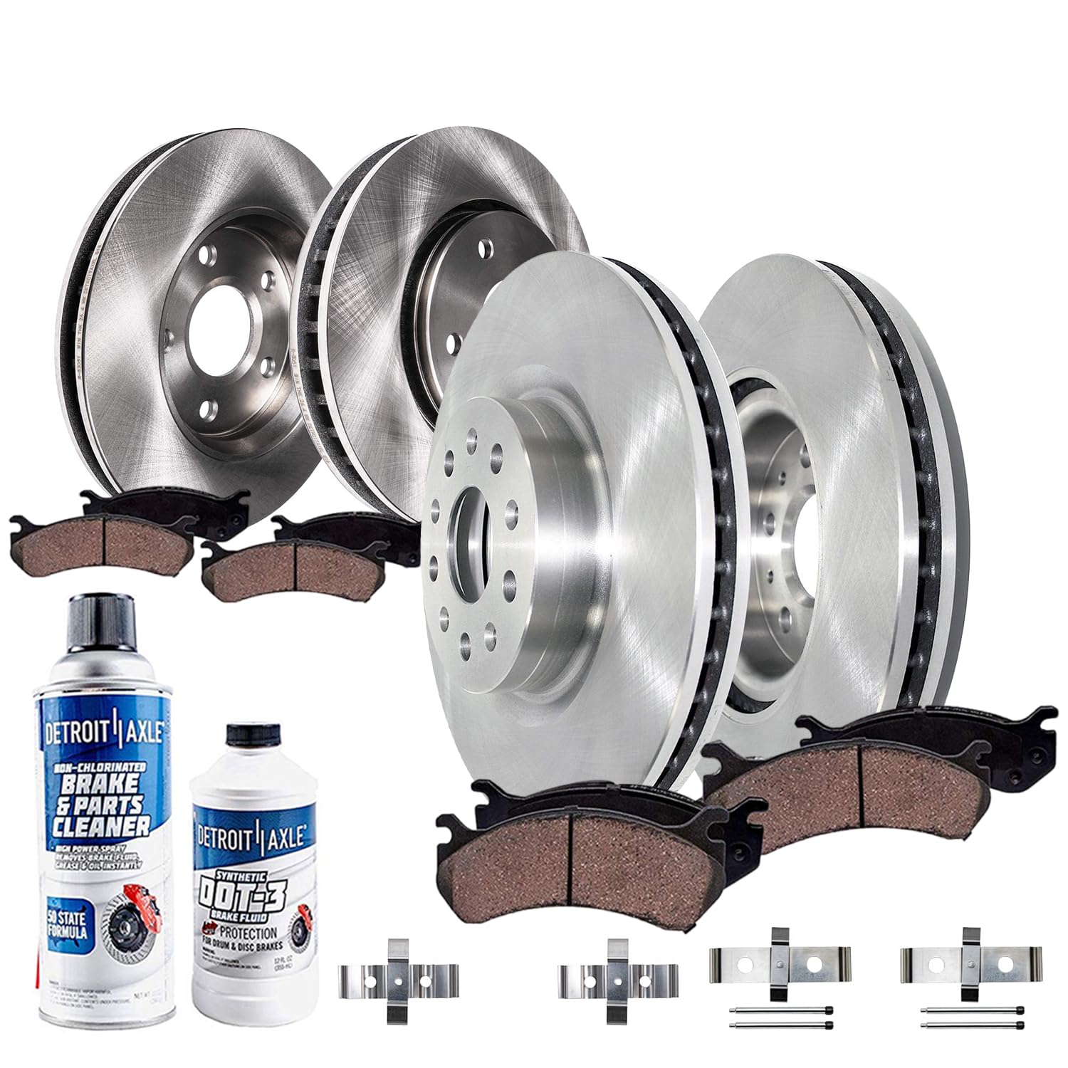Detroit Axle - Brake Rotors Brake Pads Kit for 2014 Cadillac CTS [V; Sedan]