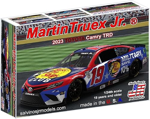 Salvinos JR Martin Truex Jr 2023 BPS - Kit patriótico de plástico para adultos, escala 124
