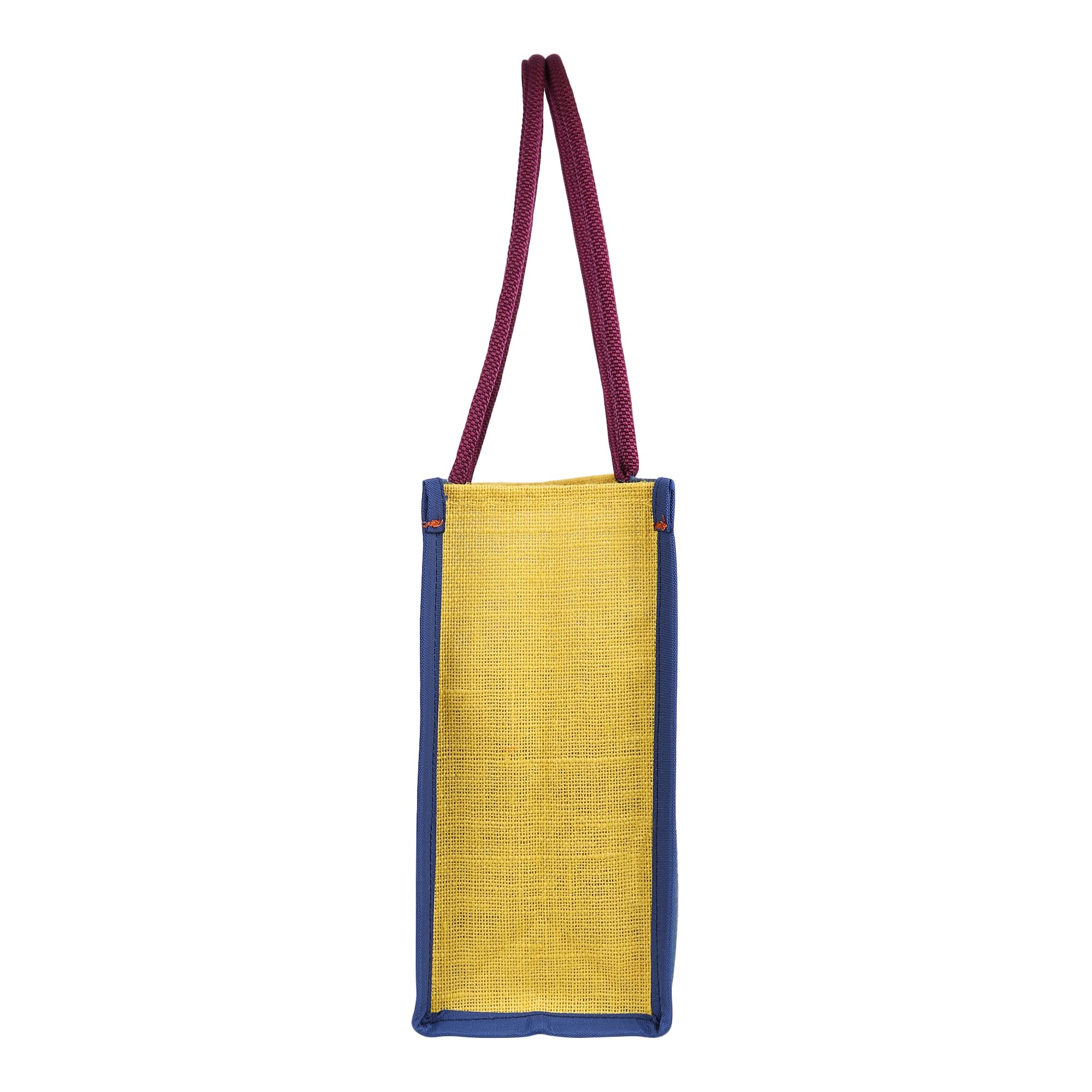 SHIBUI Jute Bag with Strong Padded Handles – Reusable Large Shopping Bag for Groceries, Office Tiffin, Bottles, Travel and Gifts | Foldable, Lightweight Bags for Travel, Picnic, Beach (Pack of 2) 1