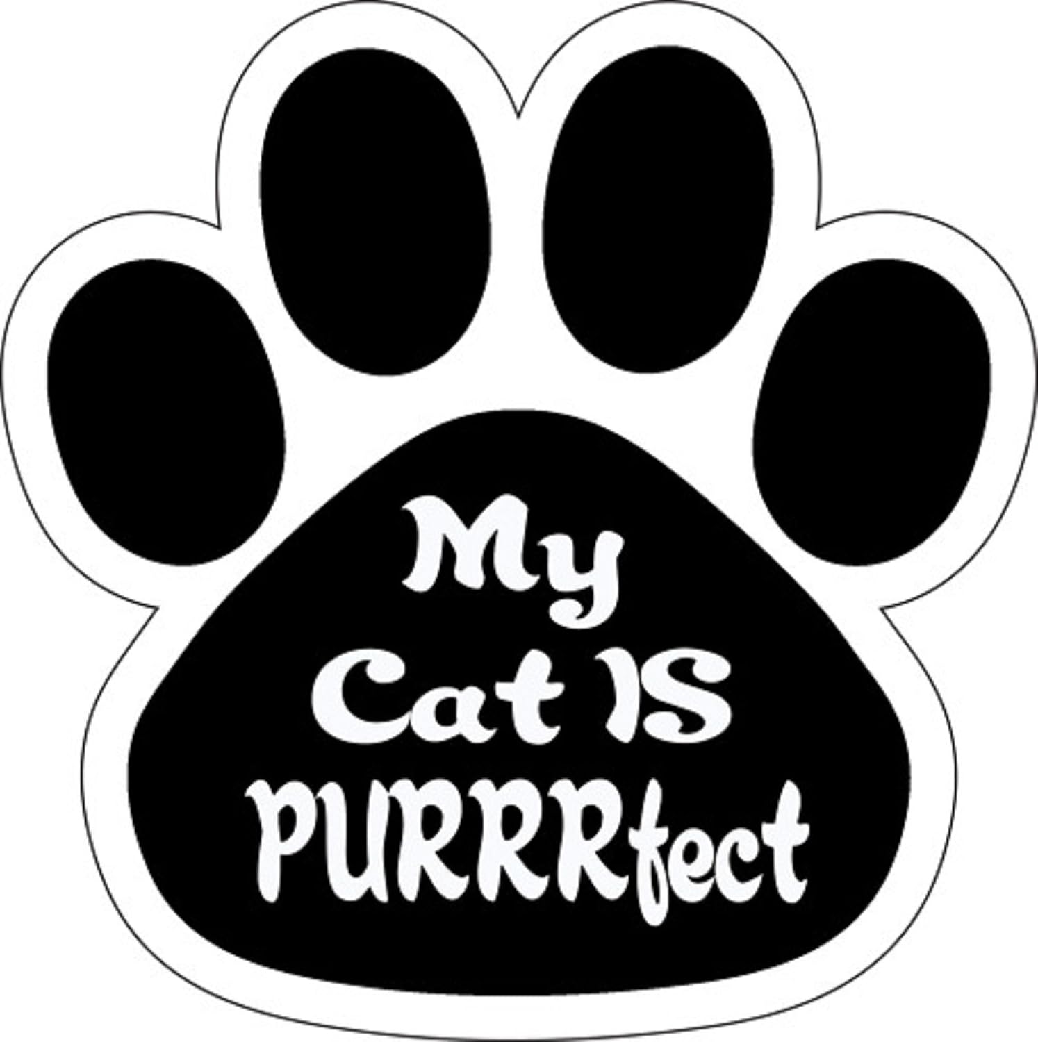 My Cat Is Perfect PURRRFECT Paw Print Car 5 1/2