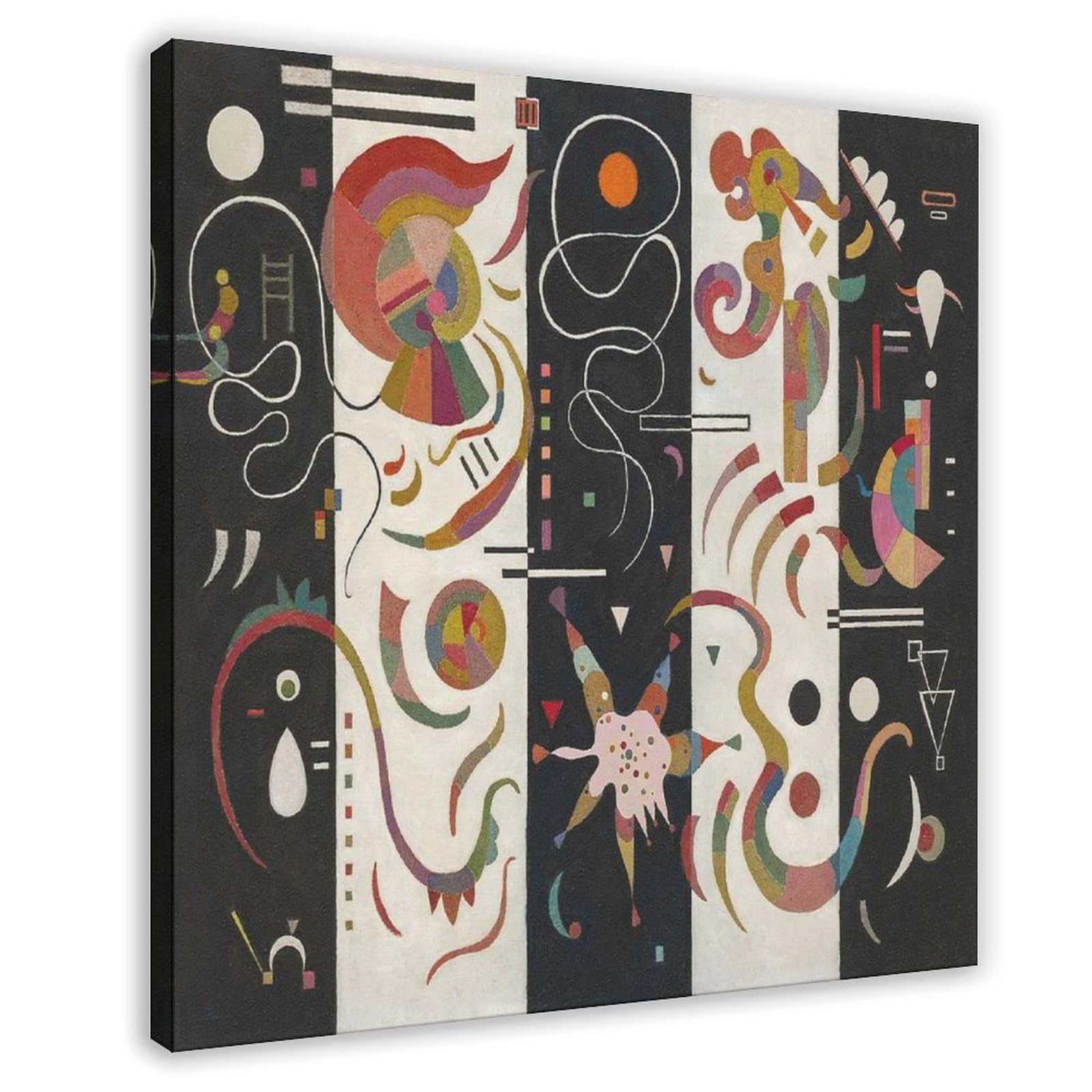 DFJyjFGJJ Striped by Wassily Kandinsky Wall Decoration Poster Family Bar Restaurant Garage Cafe Art Sign Gift 20" L X 20" W