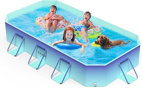 Miniatura 8 de MoKo Piscina Plegable No Inflable para Niños, Piscina Portátil Sobre el Suelo para Adultos y Niños, Piscinas Infantiles Portátiles para Exteriores