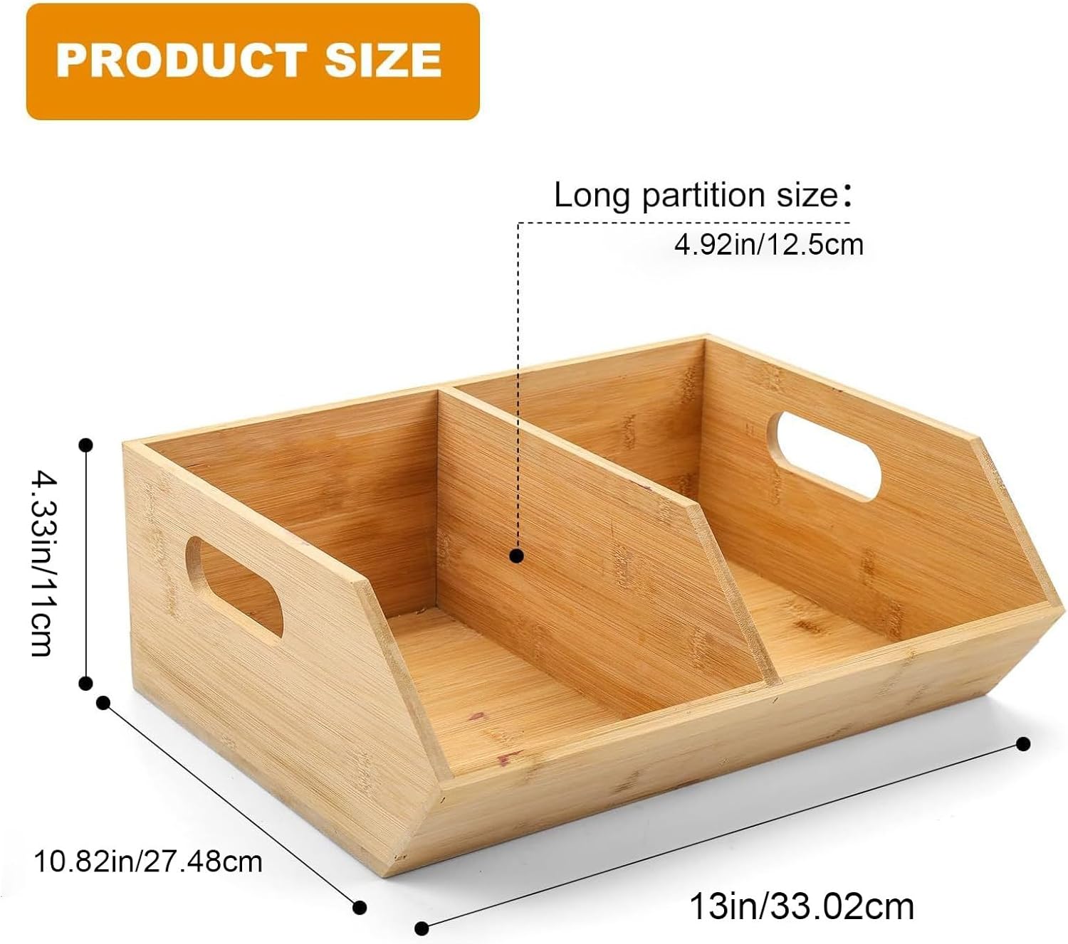 Wooden Organizer Stackable – Multi-Level Storage Bins, Versatile Home and Kitchen Accessory, Efficient Space-Saving Solution, Easy Cleaning | Pantry Storage For Bathroom Countertop Cupboard Cabinets