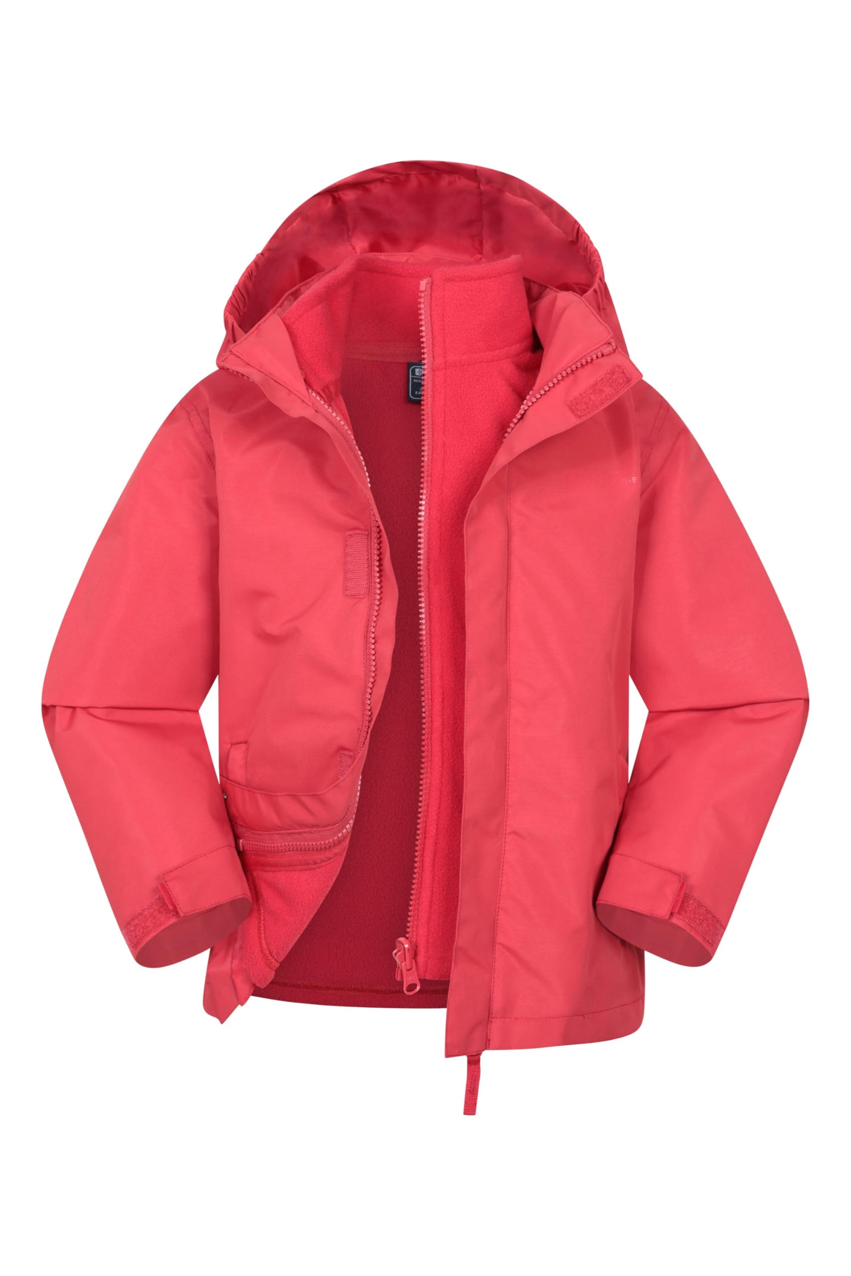 Mountain Warehouse Active Red Fell Kids 3 In 1 Water Resistant Jacket 11-12Y