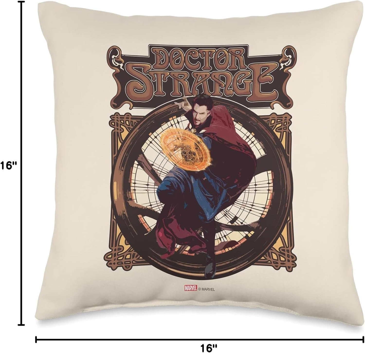 Marvel Doctor Strange Multiverse of Madness Retro Spell Throw Pillow