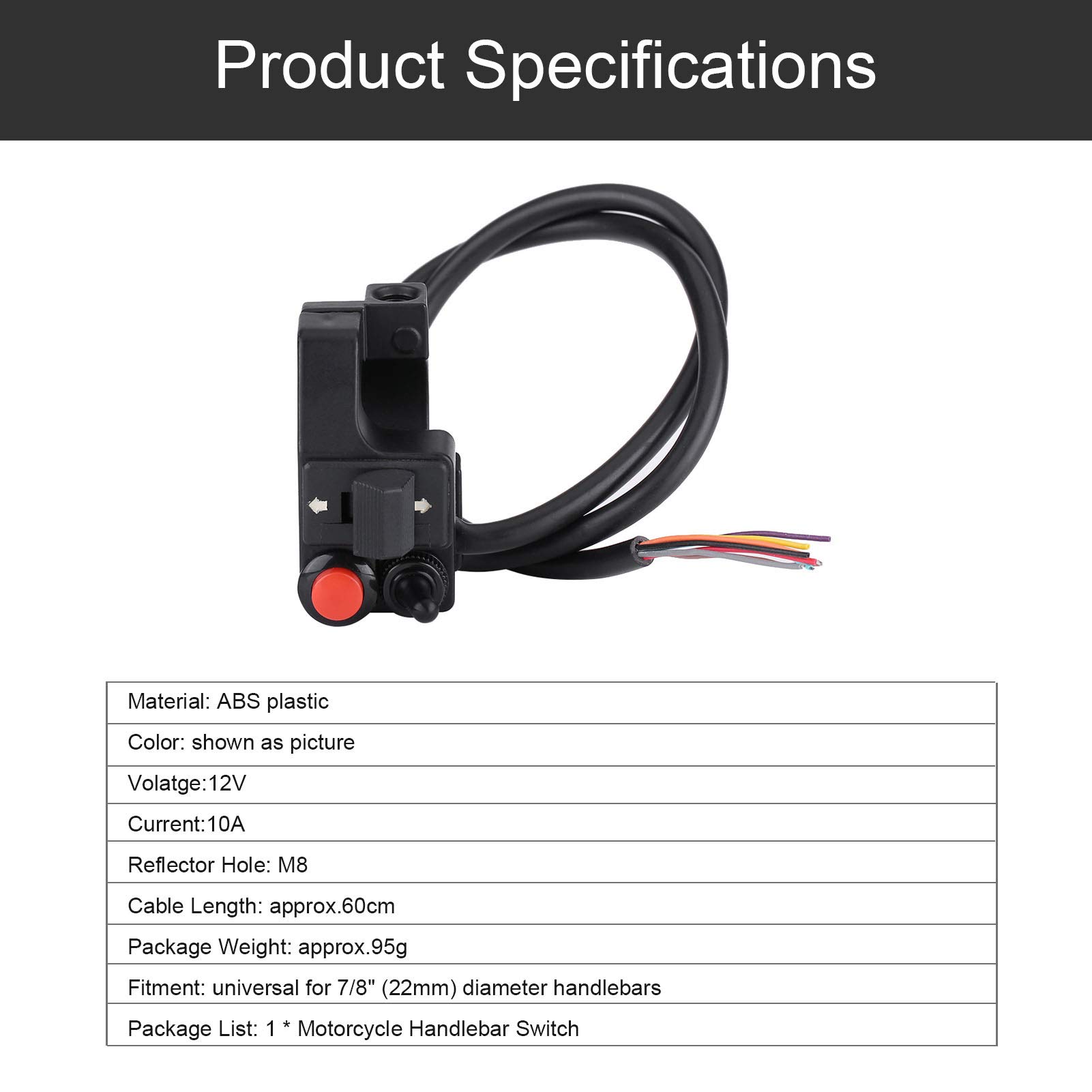 Downwind Motorfiets 7/8 quot 22 mm stuur schakelschakelaar hoorn draai signaal koplamp elektrische start schakelaar drukknop schakelaar