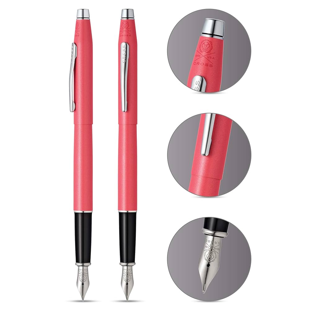 クロスの万年筆とボールペンです、 CROSS クロス 万年筆 ATXコレクション トランスルーセントブルー