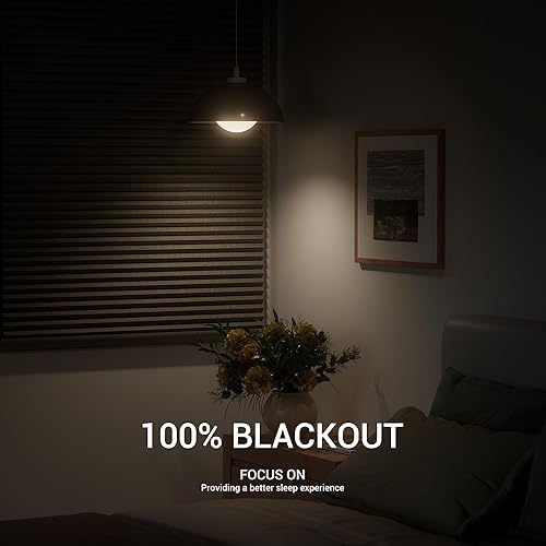 Miniatura 4 de HOTSOON Persianas celulares opacas de arriba hacia arriba, sin herramientas, sin taladro, persianas de panal sin cordones para el hogar, persianas