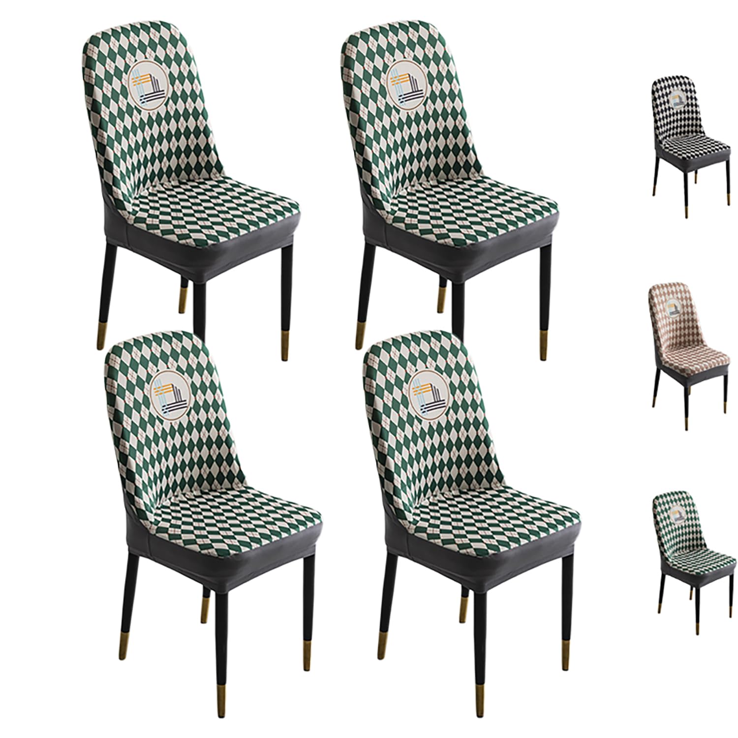Housse de chaise extensible lavable et amovible avec jupe plissée