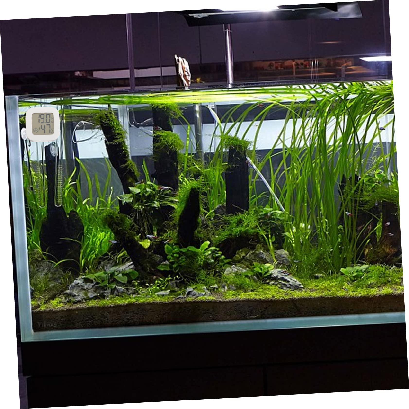 Happyyami 5pièces Thermomètre Digital Pour Aquarium Thermomètre Autocollant Lcd Précis Capteur Externe Lecture Rapide Toutes Les Secondes Pour Terrarium Et Fournitures Aquatiques