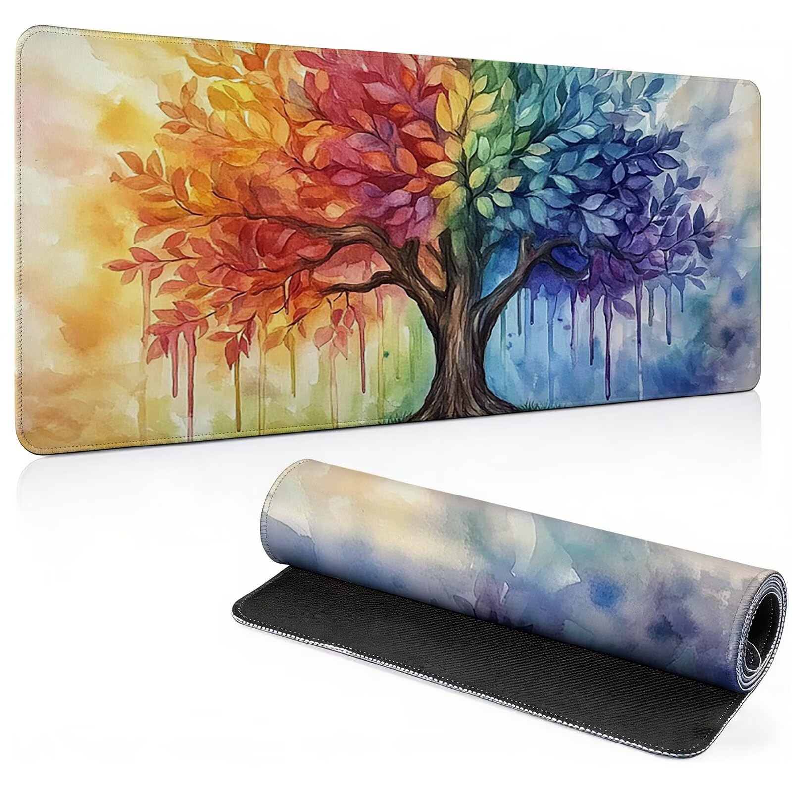 Podkładka pod mysz gamingowa – 1200 x 600 mm kolorowa podkładka pod mysz XXL 0c0-113 | Z antypoślizgową gumową podstawą, poprawia precyzję i prędkość, akcesoria do gier do domu, biura, prezenty dla mężczyzn