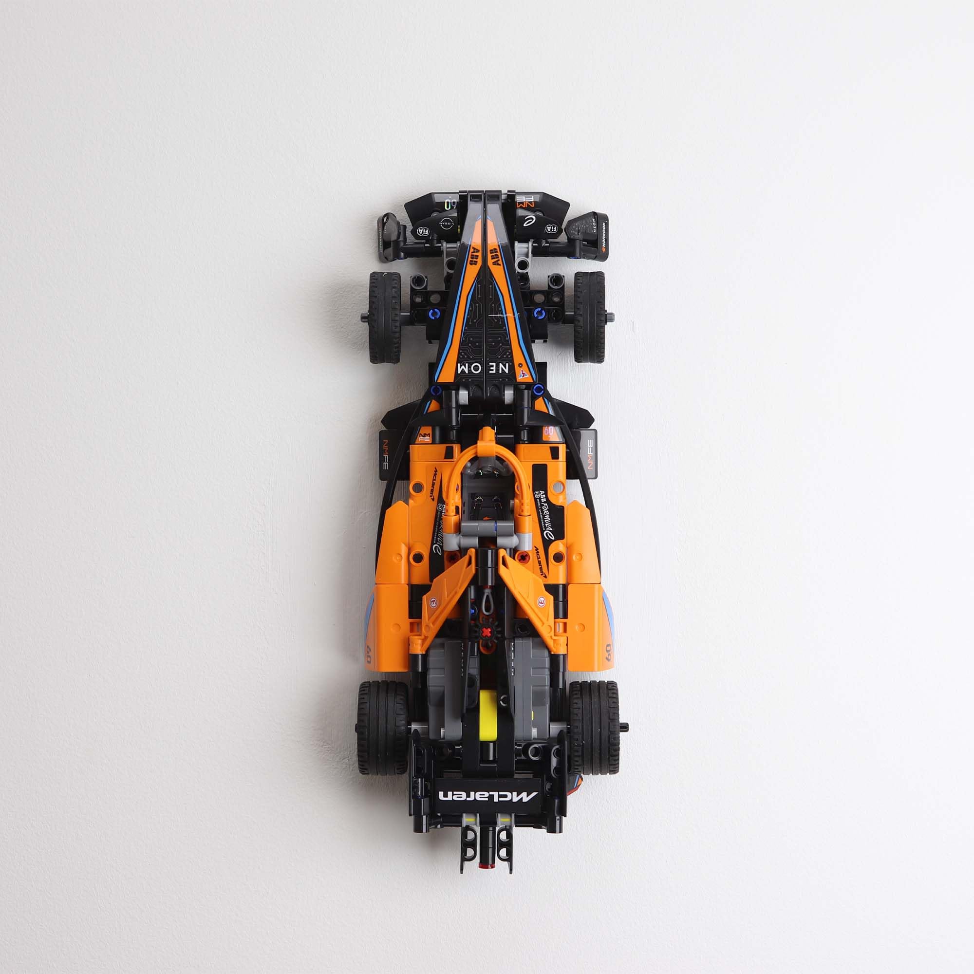 Brick Nest Vertical Wall Display Mount for Lego Mclaren Formula E (42169), Black - Image 2