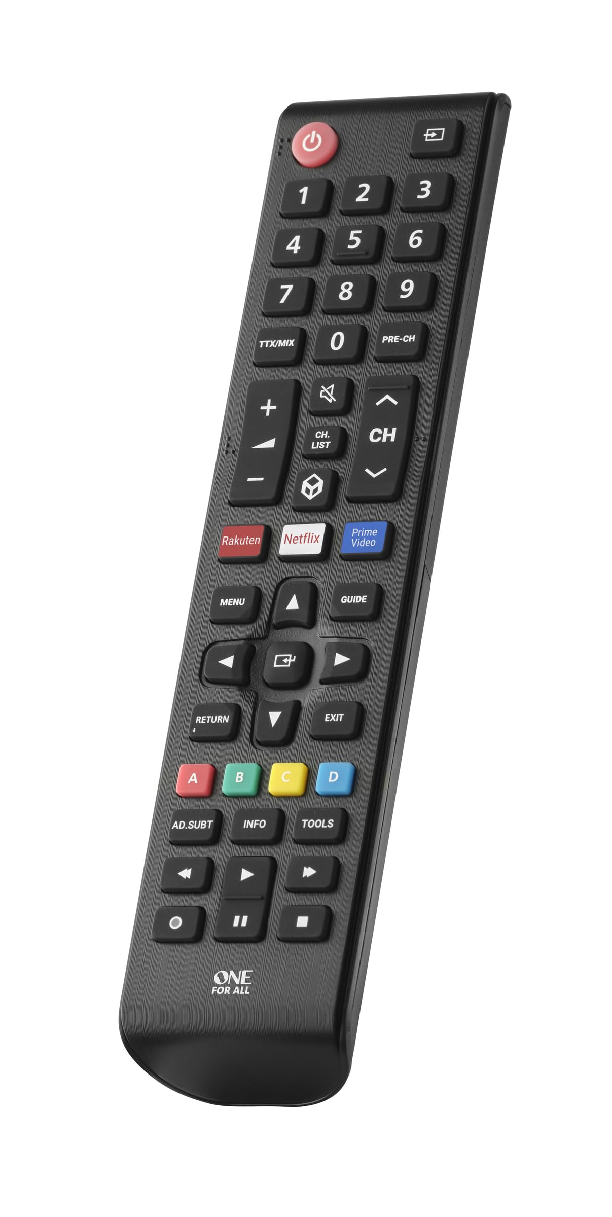 One For All Samsung TV Replacement remote β Works with ALL Samsung TVs β Learning feature -URC4910, black