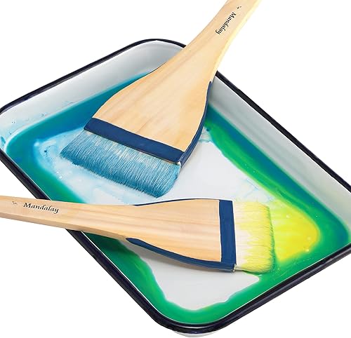 Miniatura 6 de Creative Mark Mandalay Artist - Cepillo de merluza de pelo de cabra súper suave para sostener el color para una gran cobertura de superficie, tamaño