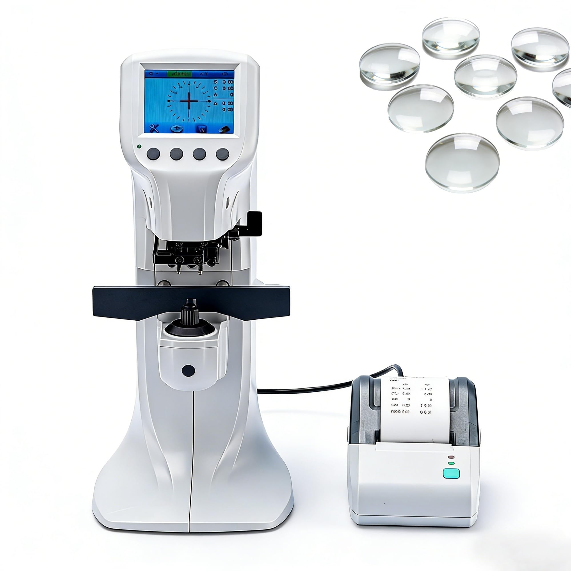 JXYQ Auto Lensmeter, LCD Lens Meter with 3.5 inch Display, Digital Lensometer for Automatic Lens Type Identification, Professional Optics Measurement Equipment