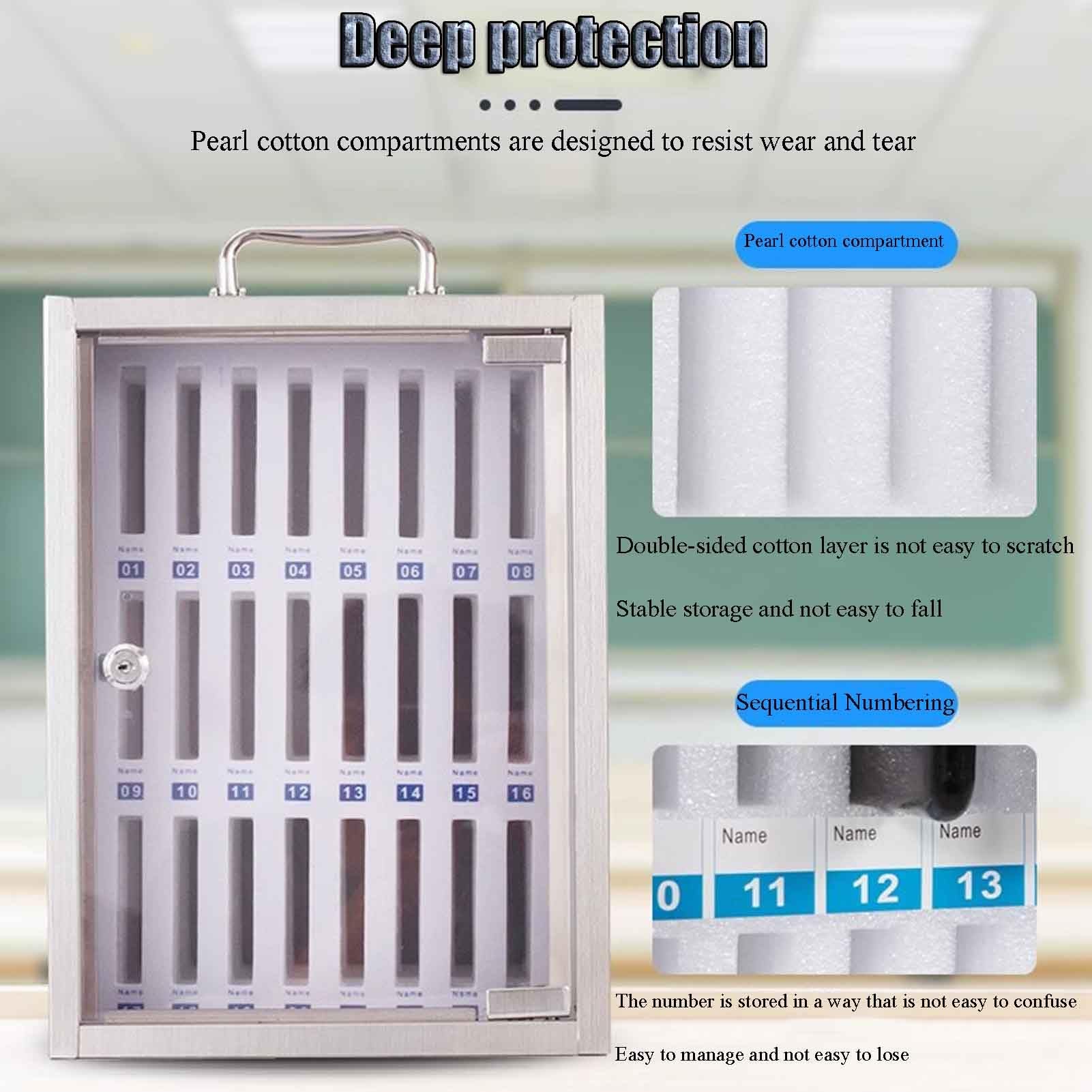 Handysafe mit mehreren Fächern Tragbar und wandmontierbar Aluminium(36-bit)