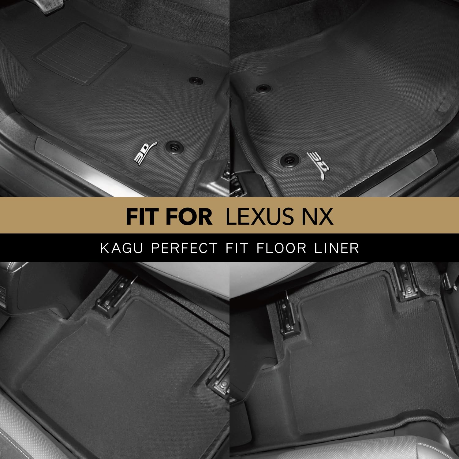 Amazon | 3D MAXpider カスタムフィット Kagu フロアマット (ブラック