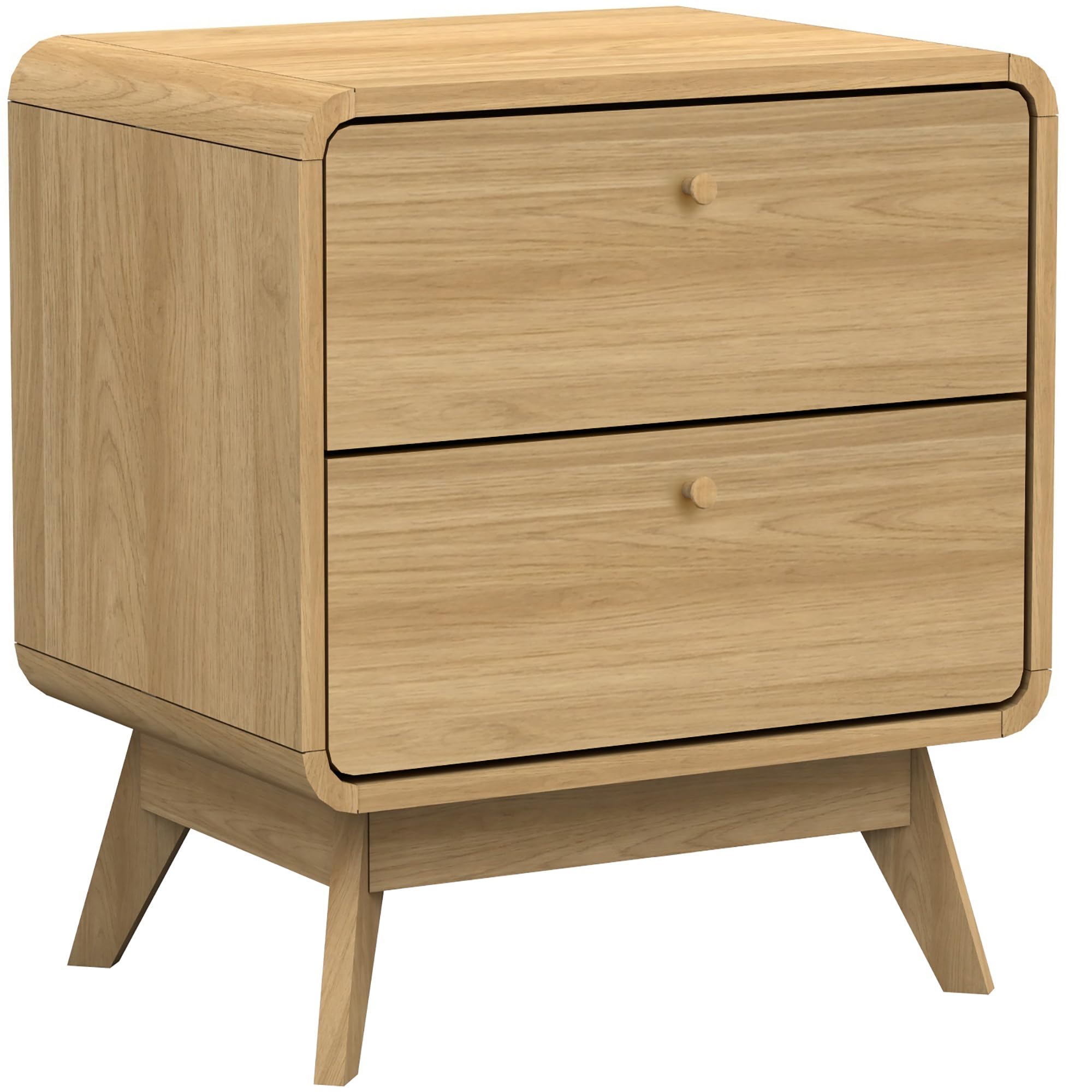 DHP Furniture Cassie End Table with 2 Drawers, Wood Look