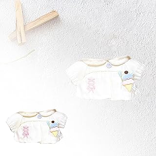 Generisch Cama para muñecas de 43 cm, muñeca de 17 cm, ropa de moda y moderna, accesorios de ropa para muñecas (ropa para muñecas no incluida) (blanco, 5 cm)