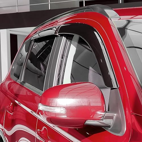 Miniatura 2 de Voron Glass Protectores de lluvia extra duraderos con cinta adhesiva para Mitsubishi Outlander 2014-2021, deflectores de ventana, viseras de ventana