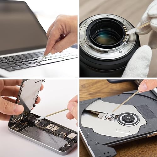 Miniatura 7 de 600 hisopos de algodón con puntas de precisión de 6 pulgadas, bastoncillos de algodón largos de madera puntiagudos con estuche, aplicadores de punta