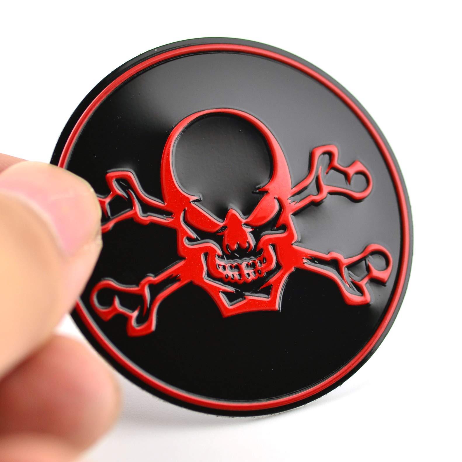 Lot De 4 Autocollants Pour Jantes De Voiture - Aluminium - Noir Et Rouge - 90mm X 7mm