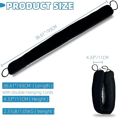 Miniatura 3 de Tope para puerta de 36 pulgadas de largo x 4 pulgadas de ancho, bloqueador de ruido pesado debajo de la puerta, bloqueador de corrientes de aire y