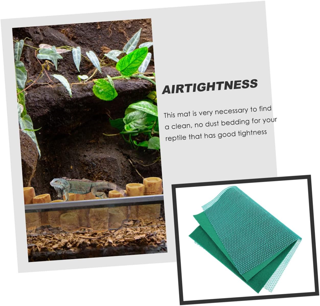 KESYOO 3-in-1 Reptile Carpet Mat for Turtle Lizard Terrarium Bedding PET Box Bottom Liner Natural Fiber Waterproof Easy to Clean