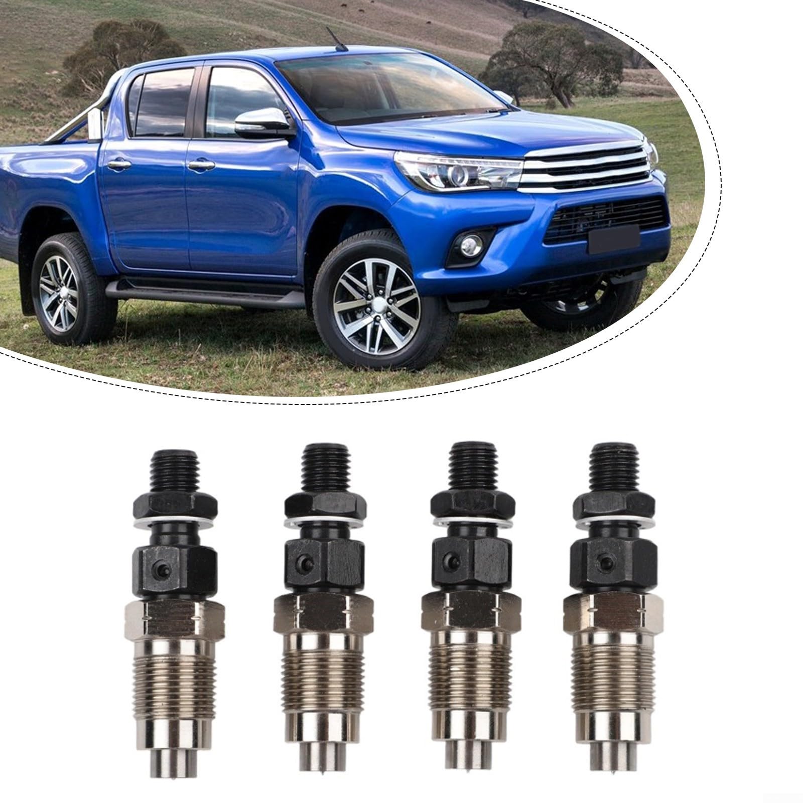 Kit 4 Inyectores Diésel Instalación para fácil Hilux 2.4 Kit