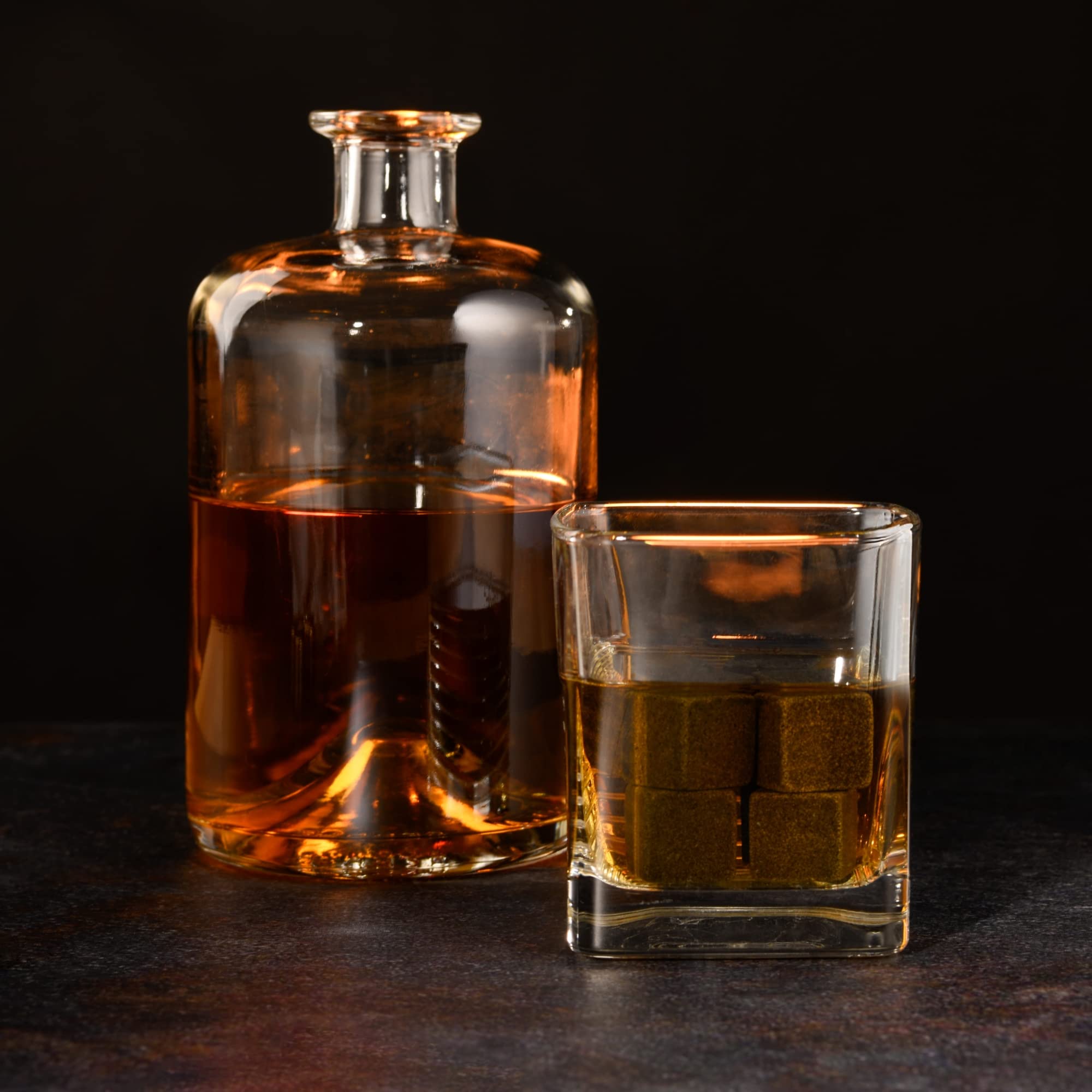 Stéatite Naturelle-Glaçons Réutilisables, Whisky, Pierres Froides-Ensemble de 9 pièces, Terre, 2, 2