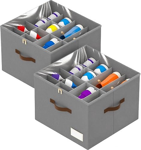 Organizador de zapatos para armario, paquete de 2 contenedores plegables de almacenamiento de zapatos, se adapta a 16-32 pares, caja organizadora de