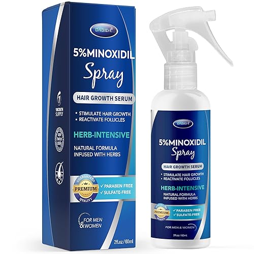Spray para el crecimiento del cabello con Minoxidil 5%: Tratamiento para el crecimiento del cabello con Minoxidil para mujeres, Minoxidil al 5% para