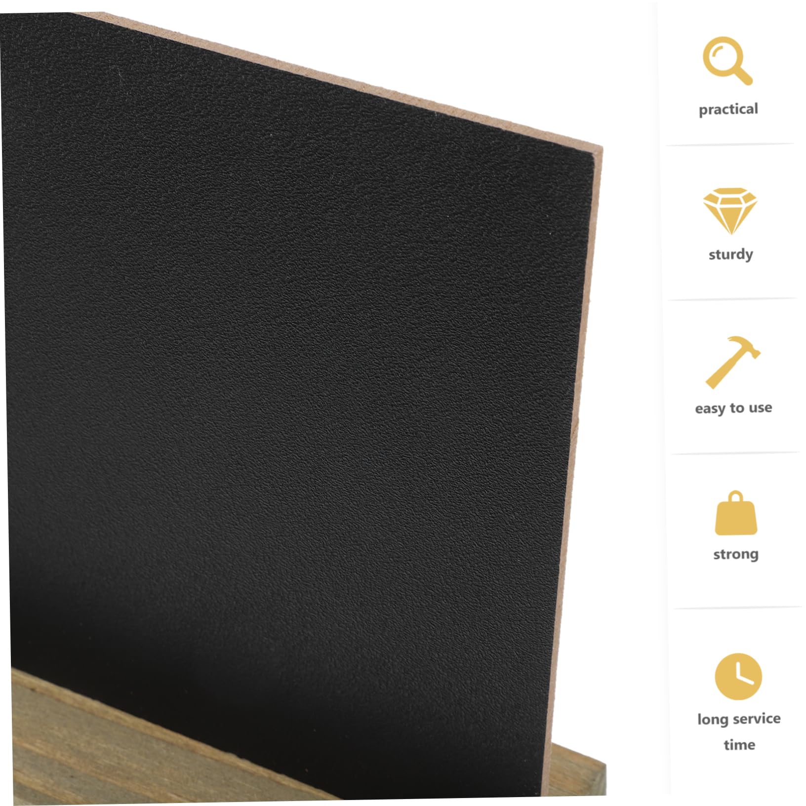 Petit Tableau Noir Vintage en Bois, Lot de 10, Noir