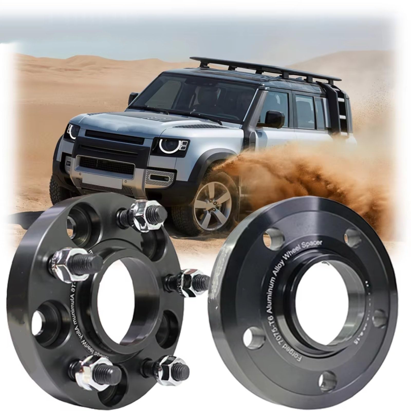 Spurverbreiterung Distanzscheiben Für Land Für Rover Für Defender Für Discovery 5 Für Sport Für 3/4 Für LR3 Für LR4 2PCS PCD 5x120 CB 72,6 Rad Spacer Adapter(Spacer 20mm)