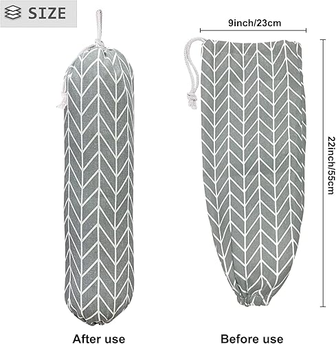 Miniatura 2 de Organizador de bolsas de plástico para colgar en la pared, organizador de bolsas de compras lavables, dispensador de almacenamiento para viajes de