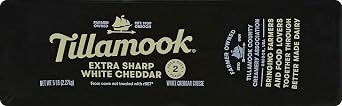 Tillamook Vintage White Extra Sharp Cheddar Cheese, 5 Pound - 2 per case.