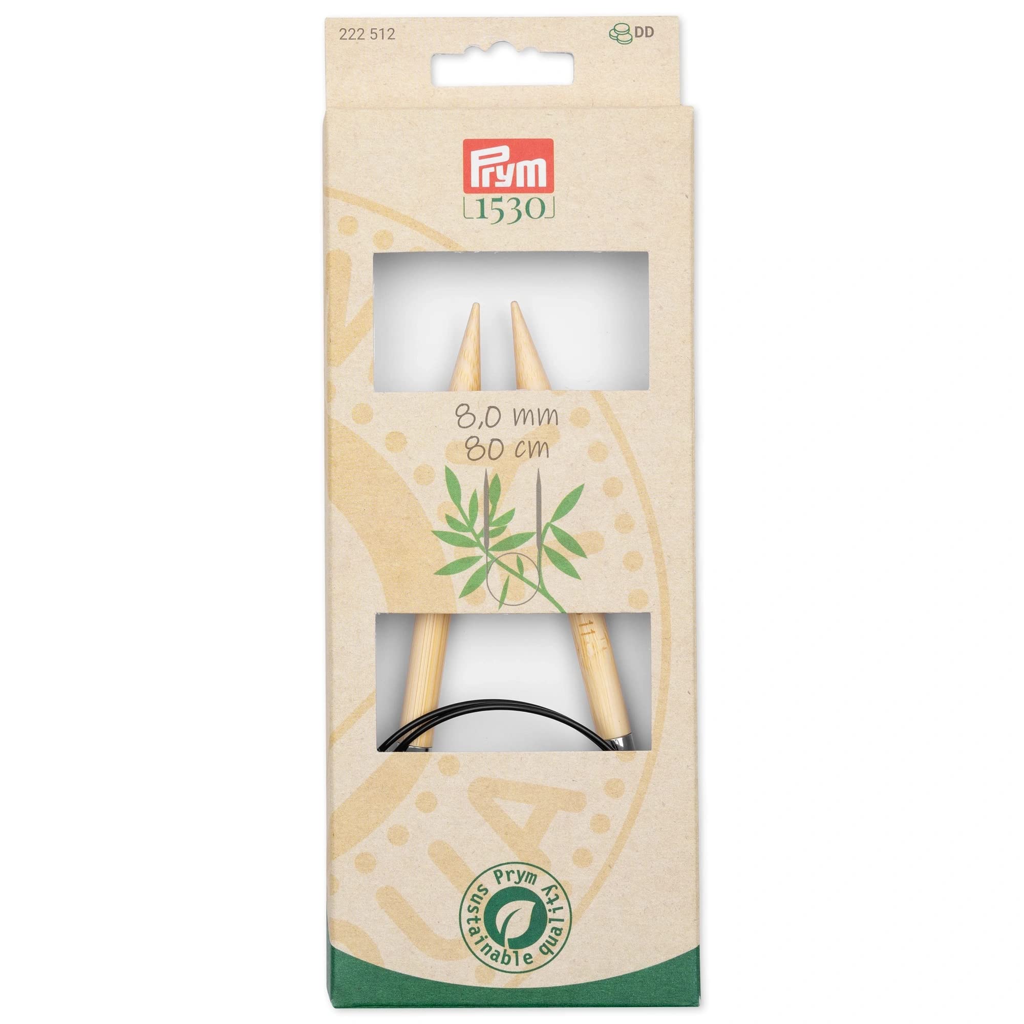 Prym - Prym 1530 Bamboo (80cm, 8.00mm) Circular Knitting Needle - 1 Unit