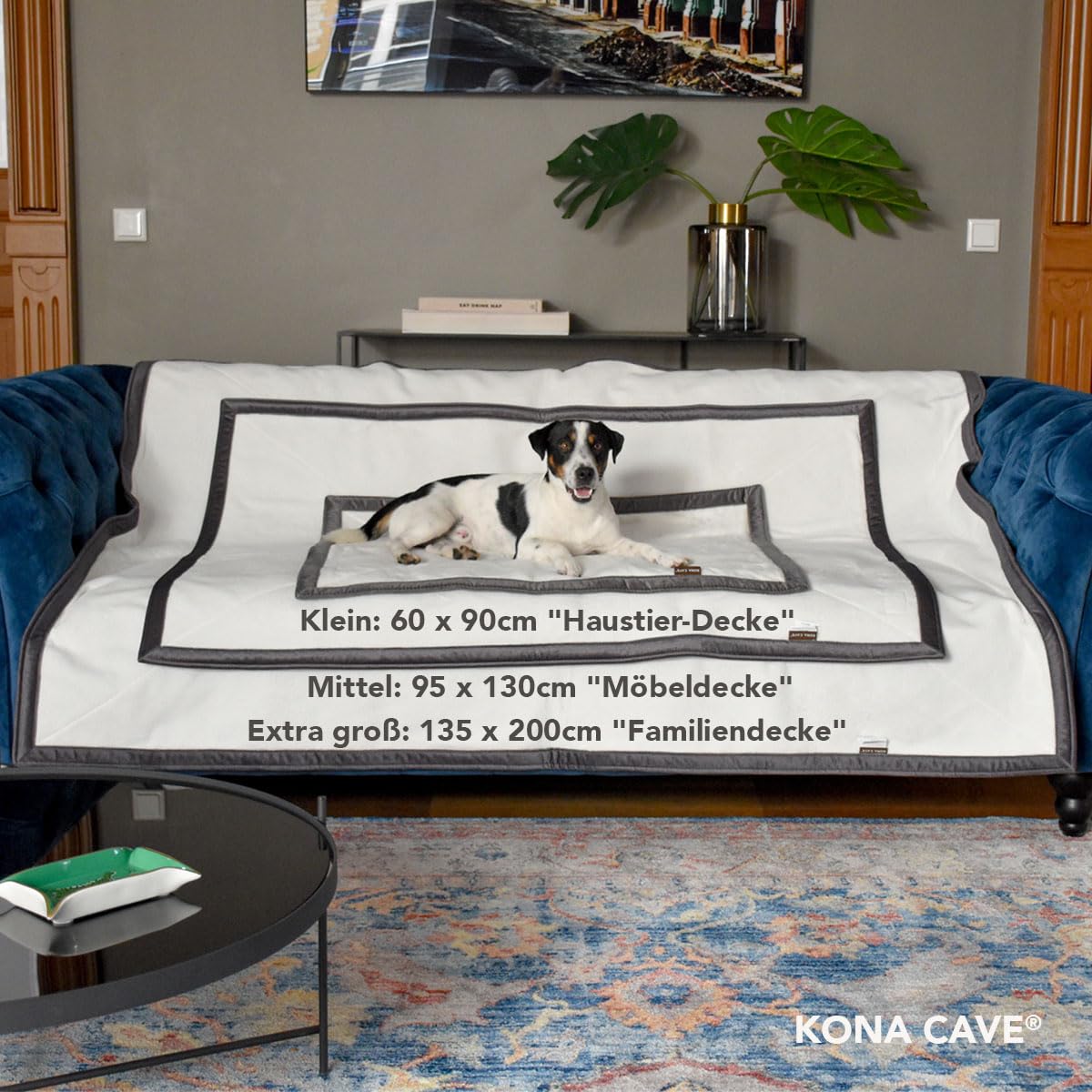 Manta de lujo para mascotas, manta para perros, gatos, manta familiar, calmante y protectora, protección para muebles, tamaño pequeño, mediano, XL (XL: 136 x 200 cm, 35 x 24,5 pulgadas),