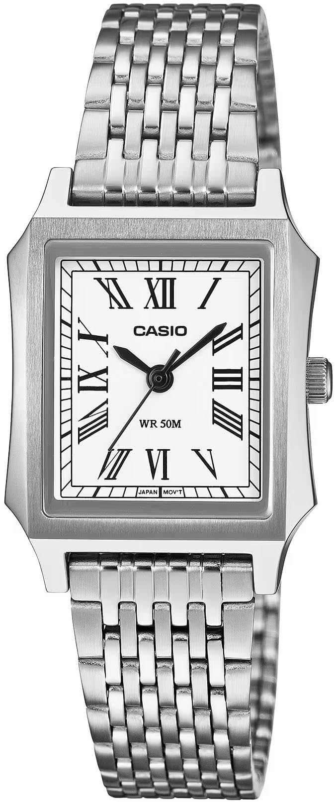 Casio Orologio Donna LTP-B190D-7BVER Acciaio Argento | Quadrante bianco, numeri romani