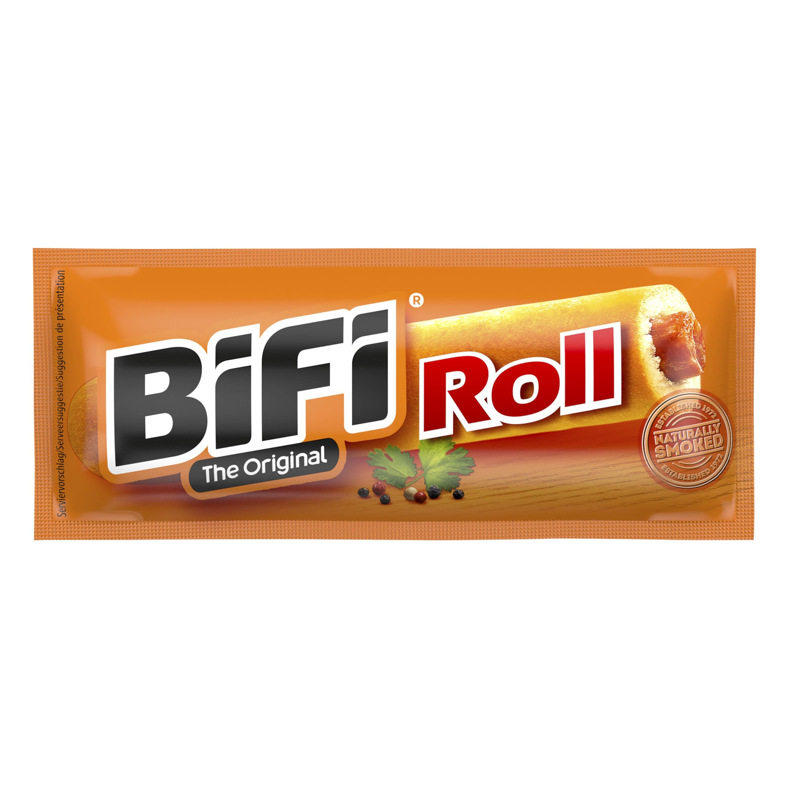 BiFi Roll – 30er Pack (30 x 45g) - Salami Snack in einem lockeren Teig – Original Wurstsnack To Go - für Unterwegs, im Büro oder beim Sport - mit Pfeffer, Koriander und Knoblauch