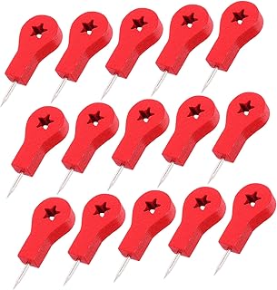 SOPOTUTU 50piezas Chinchetas De Madera Roja Diseño De Flecha para Tableros De Corcho y Anuncios para Mapas y Uso Oficina o Viajes