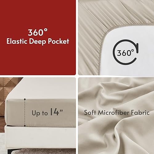 Miniatura 17 de MUXHOMO Juego de edredón Queen de 7 piezas, cama reversible en una bolsa, tamaño Queen, juego de ropa de cama para todas las estaciones con edredón