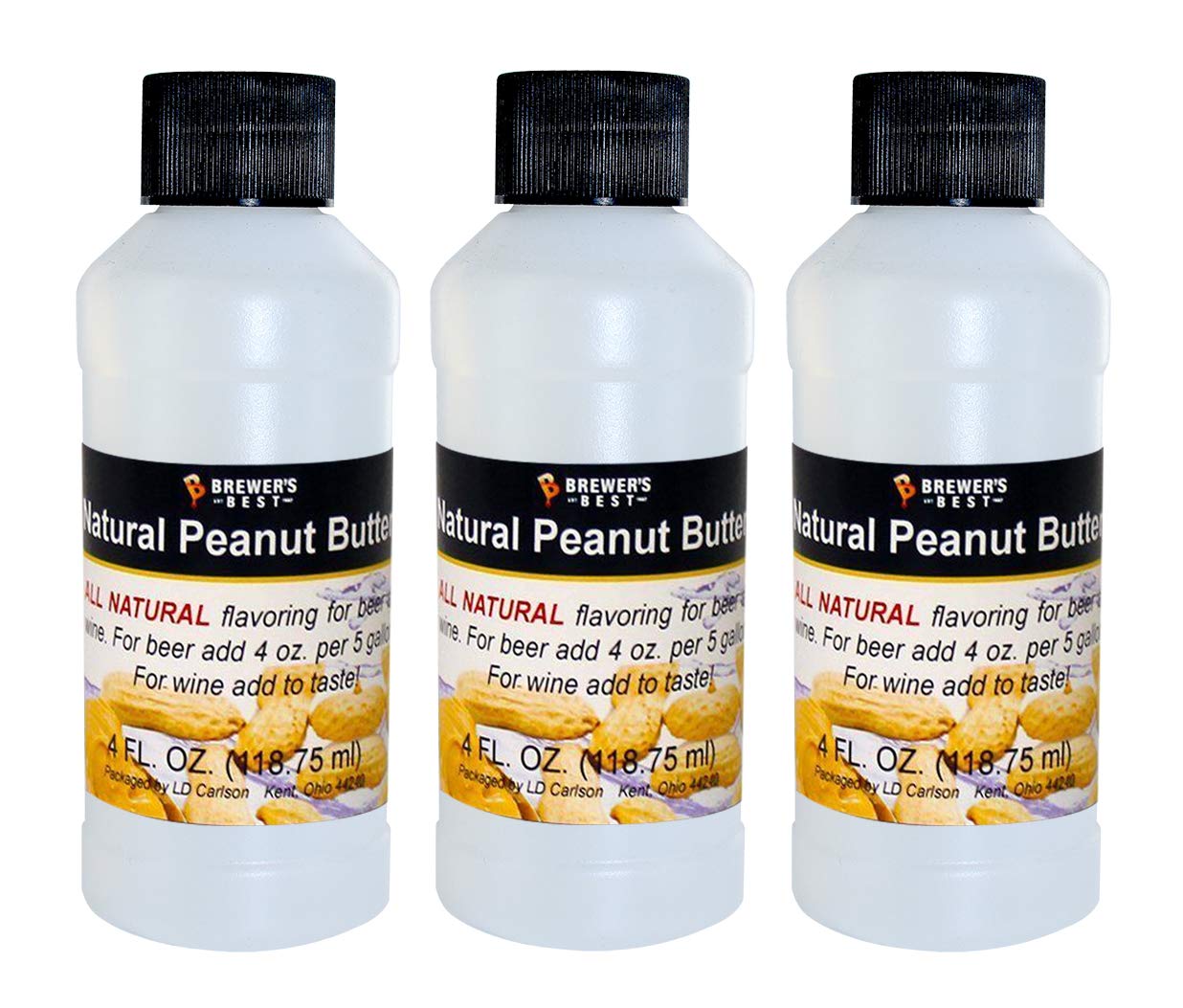 Natural Beer and Wine Fruit Flavoring (Peanut Butter) - 3 Pack