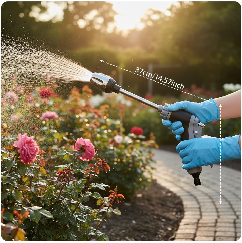 Hose Hawk Pressure Washer,High Pressure Car Wash Gun, 360° Rotating Multi-Function High-Pressure Nozzle, 3 Spray Modes, Long Wand, Microfiber Towel & Sponge Garden Pressure Washer for Car