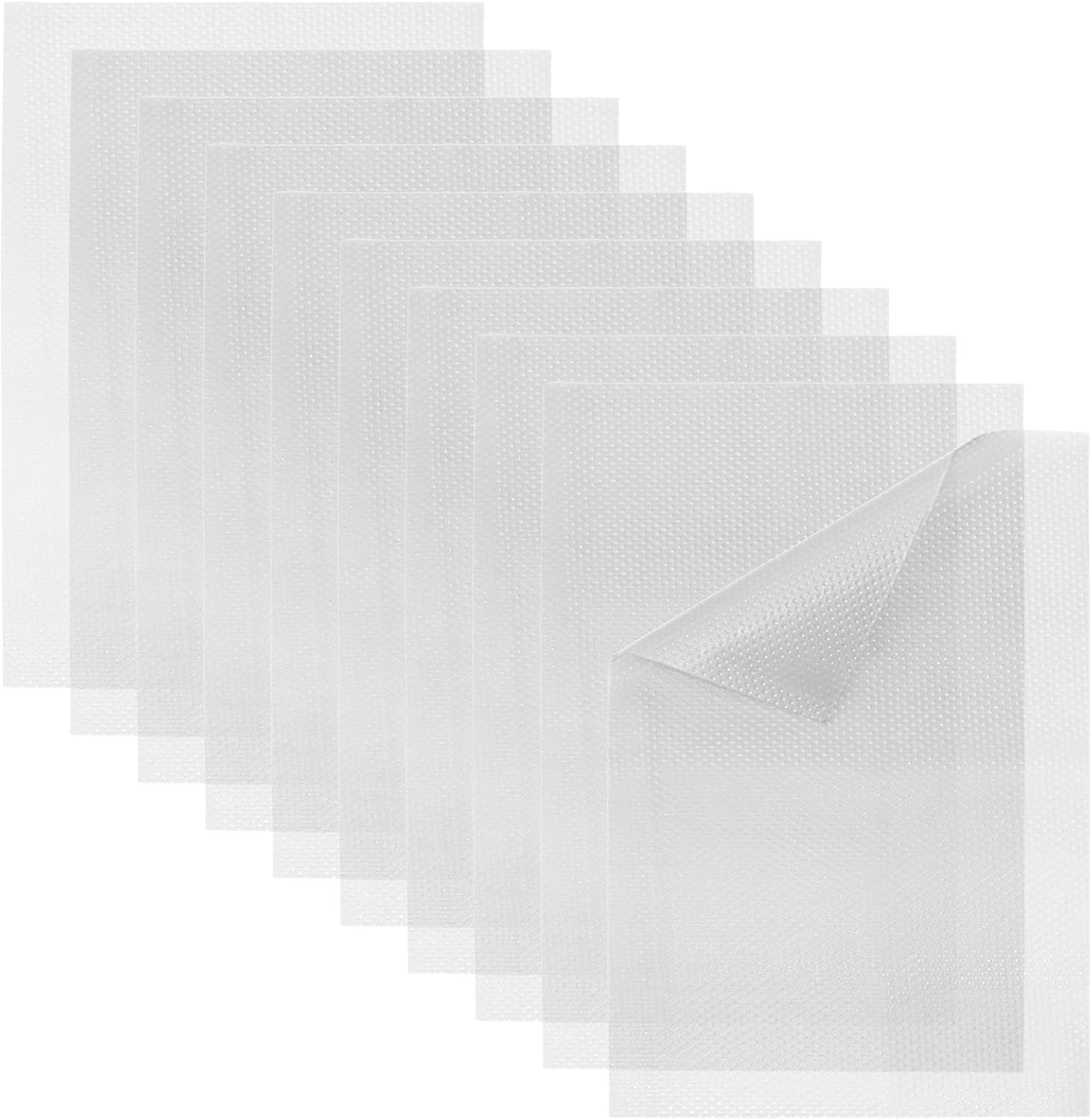 10 Pcs Fridge Shelf Liners, Washable Grip Freezer Mat, Clear